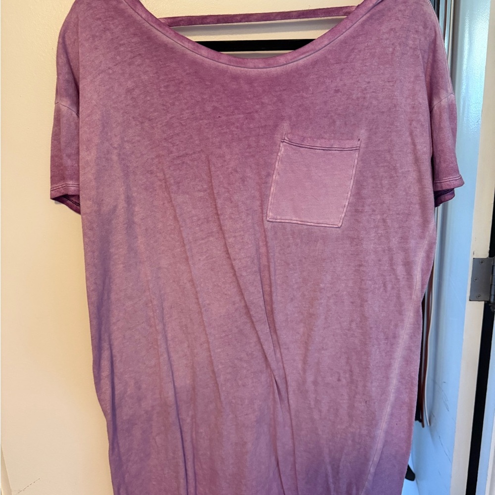 Arizona Jean Company Purple Boxy Short Sleeve Mini Dress